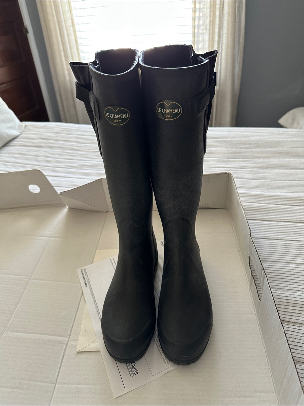 Le Chameau Vierzon Women's Tall Black Rain Boots - Classic Waterproof Design